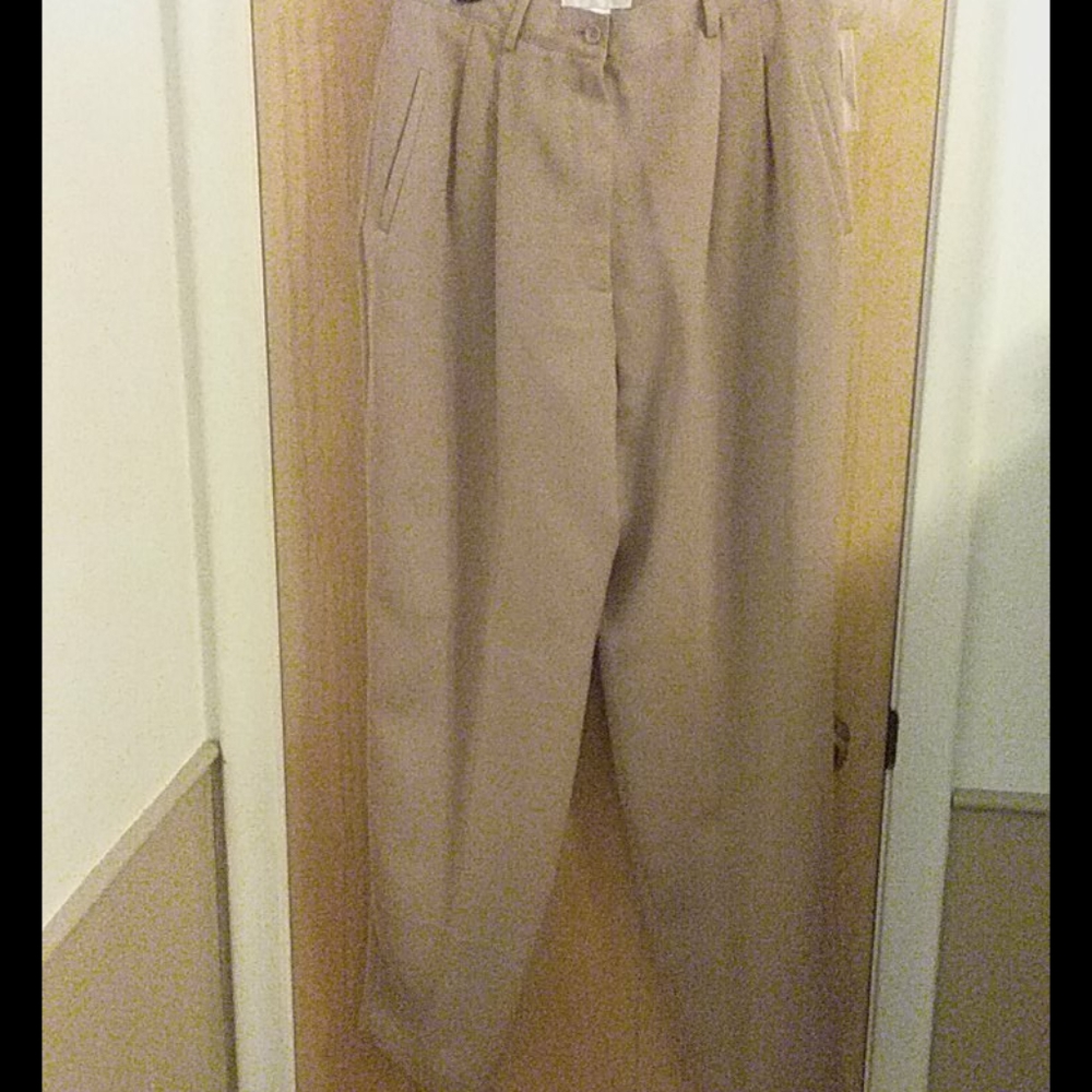 Casual Corner women tan dress pants size 12